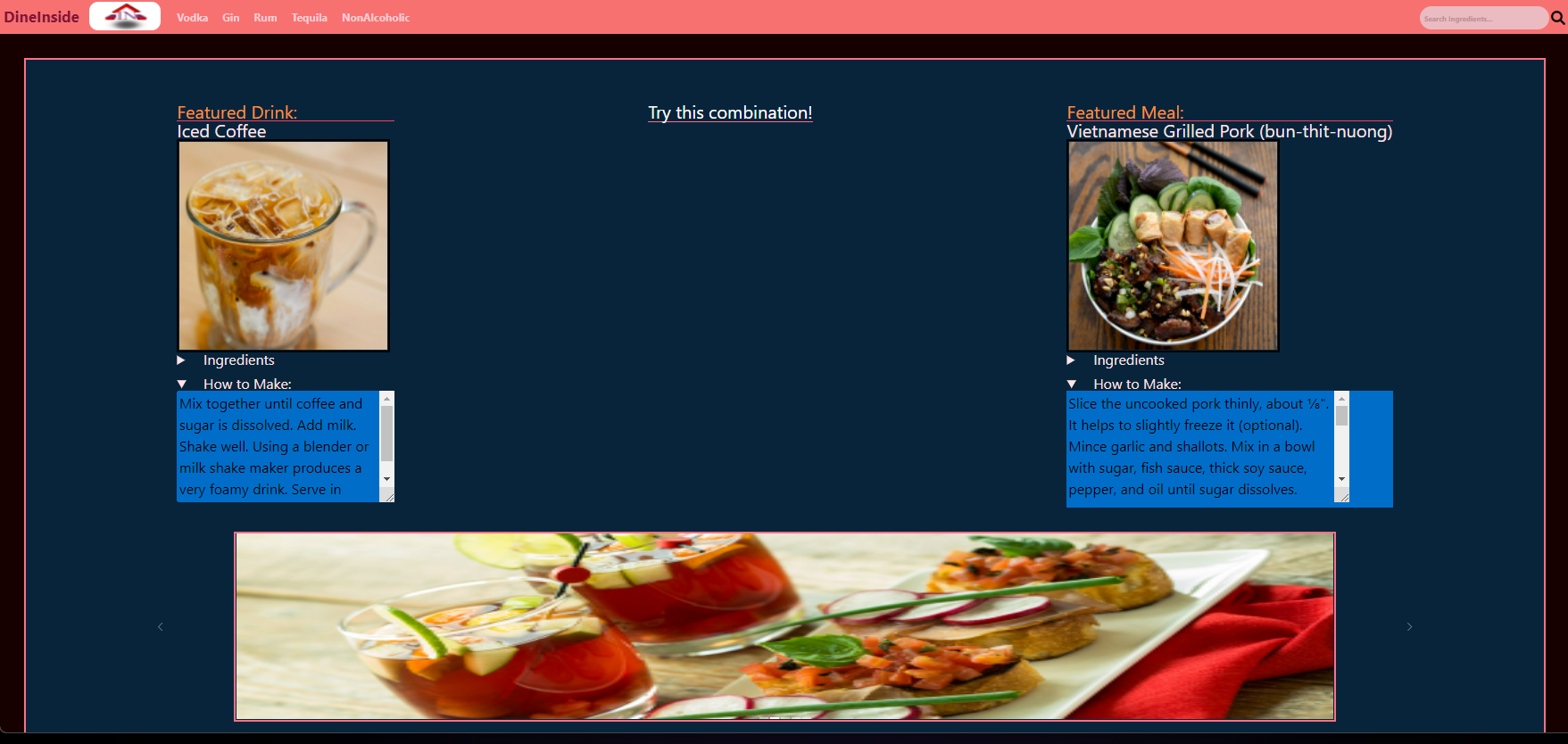 an application project for buying and delivering food, designed by author